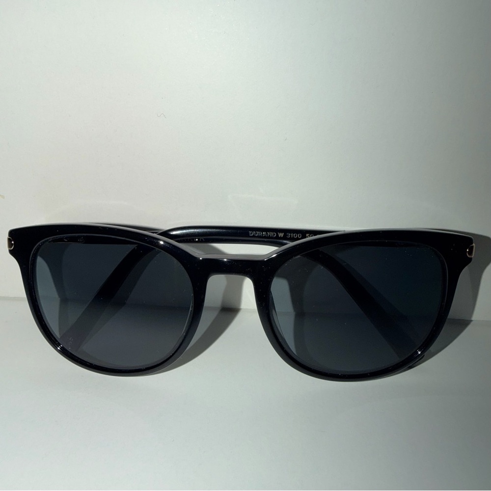 Warby Parker Durand Sunglasses Jet Black Gold Polarized Wide - Picture 2 of 8